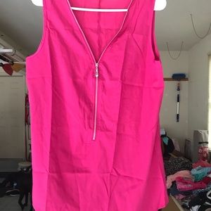 Hot Pink zipper tank